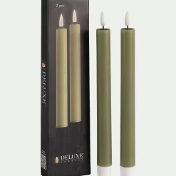 Bougie|Bougie Et Photophore De Noël*alinea Chandelles à LED - Vert