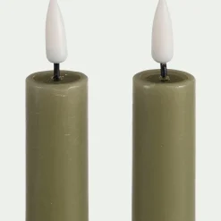 Bougie|Bougie Et Photophore De Noël*alinea Chandelles à LED - Vert