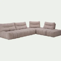 Canapé Modulable*alinea Chauffeuse avance - recule en tissu campo - Beige