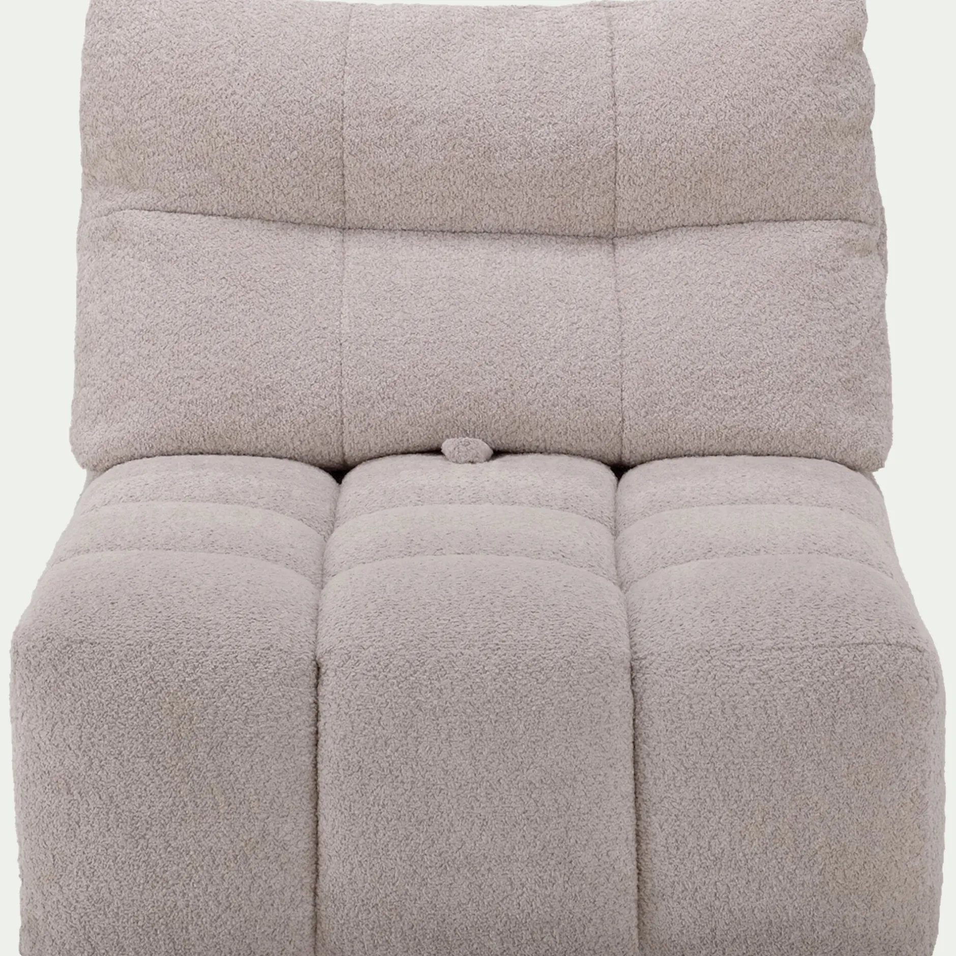 Canapé Modulable*alinea Chauffeuse avance - recule en tissu campo - écru Blanc