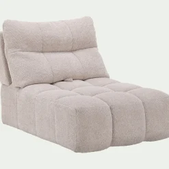 Canapé Modulable*alinea Chauffeuse avance - recule en tissu campo - écru Blanc