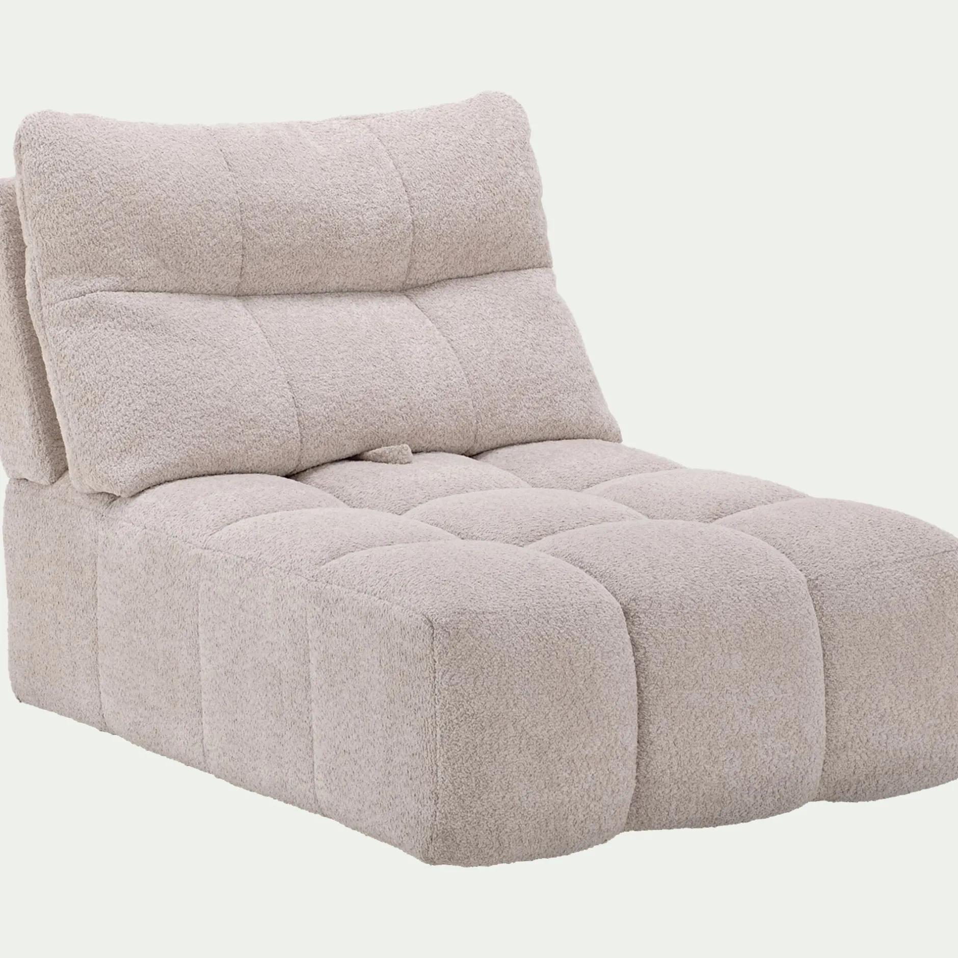 Canapé Modulable*alinea Chauffeuse avance - recule en tissu campo - écru Blanc