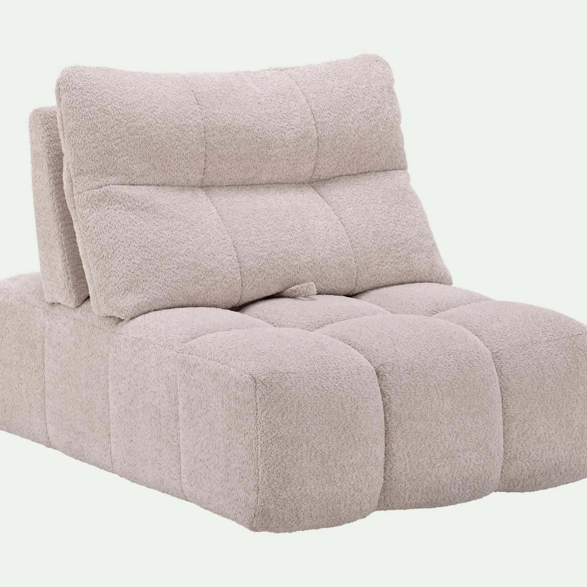 Canapé Modulable*alinea Chauffeuse avance - recule en tissu campo - écru Blanc