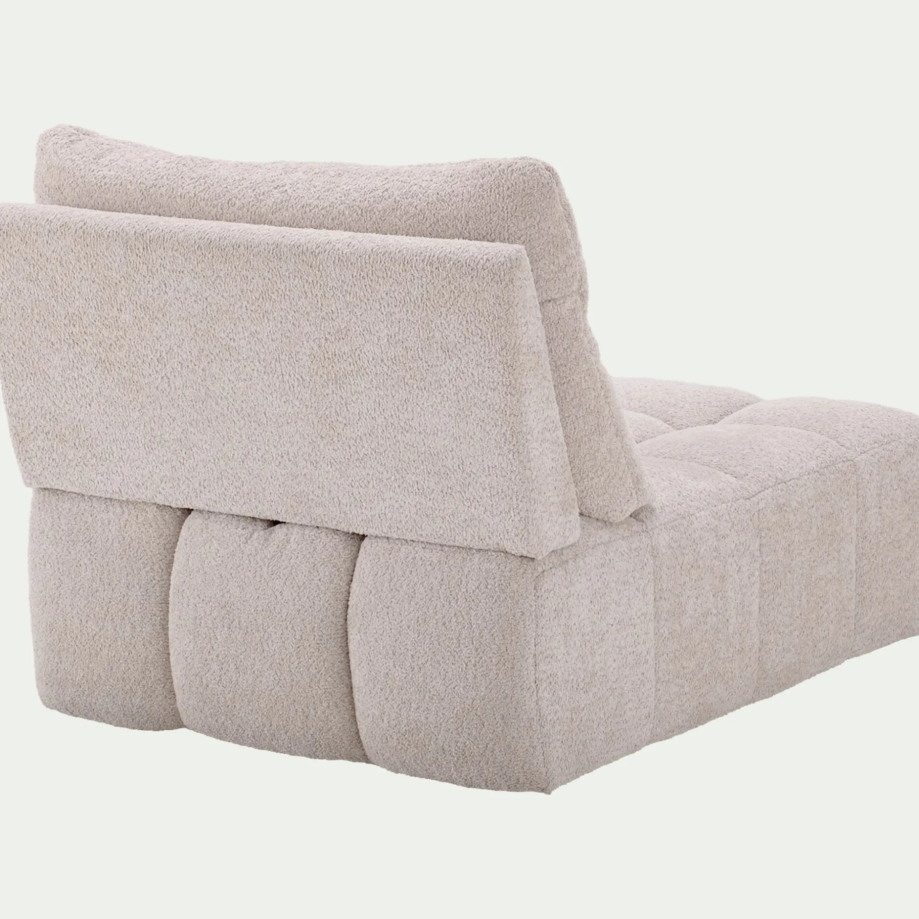 Canapé Modulable*alinea Chauffeuse avance - recule en tissu campo - écru Blanc