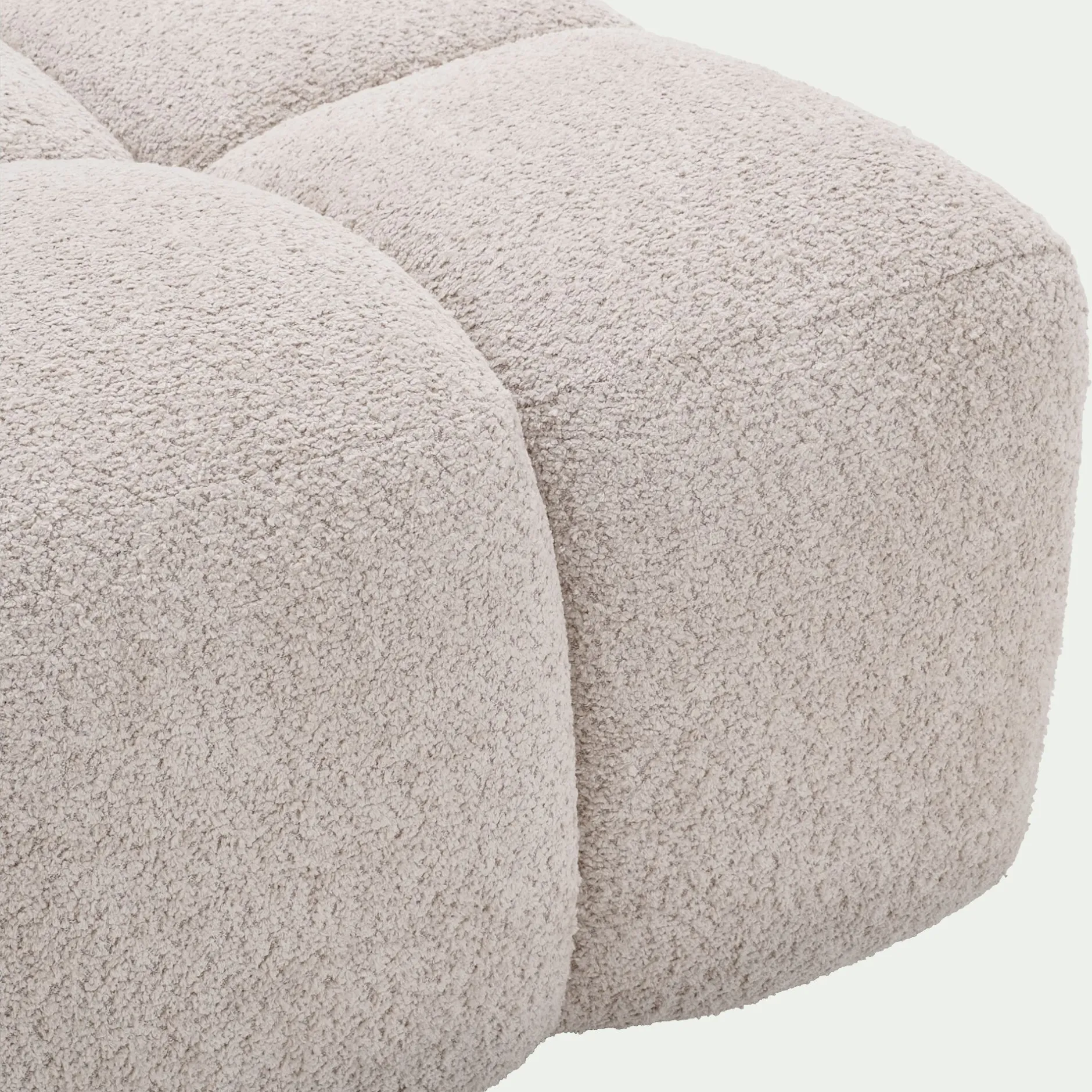 Canapé Modulable*alinea Chauffeuse avance - recule en tissu campo - écru Blanc