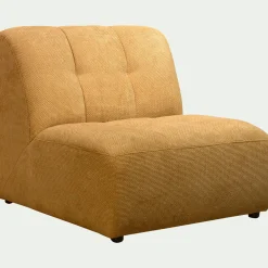 Pouf & Repose-Pieds*alinea Chauffeuse en tissu Eden - argan Jaune