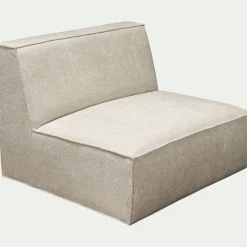 Fauteuil|Petit Canapé*alinea Chauffeuse en tissu tramé - Beige