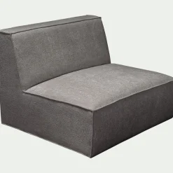 Fauteuil|Petit Canapé*alinea Chauffeuse en tissu tramé - Gris