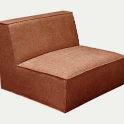 Fauteuil|Petit Canapé*alinea Chauffeuse en tissu tramé - brun rustrel Marron