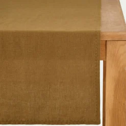 Chemin De Table|Nappe Et Serviette De Noël*alinea Chemin de table en lin lavé 50x150cm - brun alep Marron
