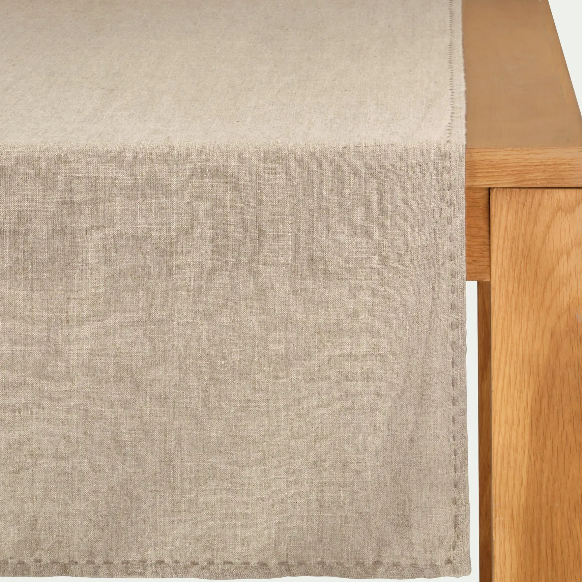 Chemin De Table|Nappe Et Serviette De Noël*alinea Chemin de table en lin lavé 50x150cm - Naturel
