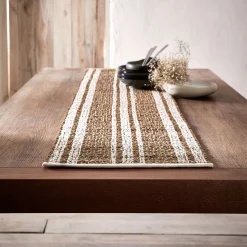 Chemin De Table*alinea Chemin de table en paille et coton - 50x150cm Naturel