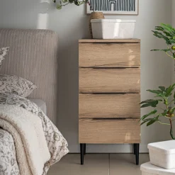 Commode & Chiffonnier*alinea Chiffonnier 4 tiroirs en bois - Bois clair