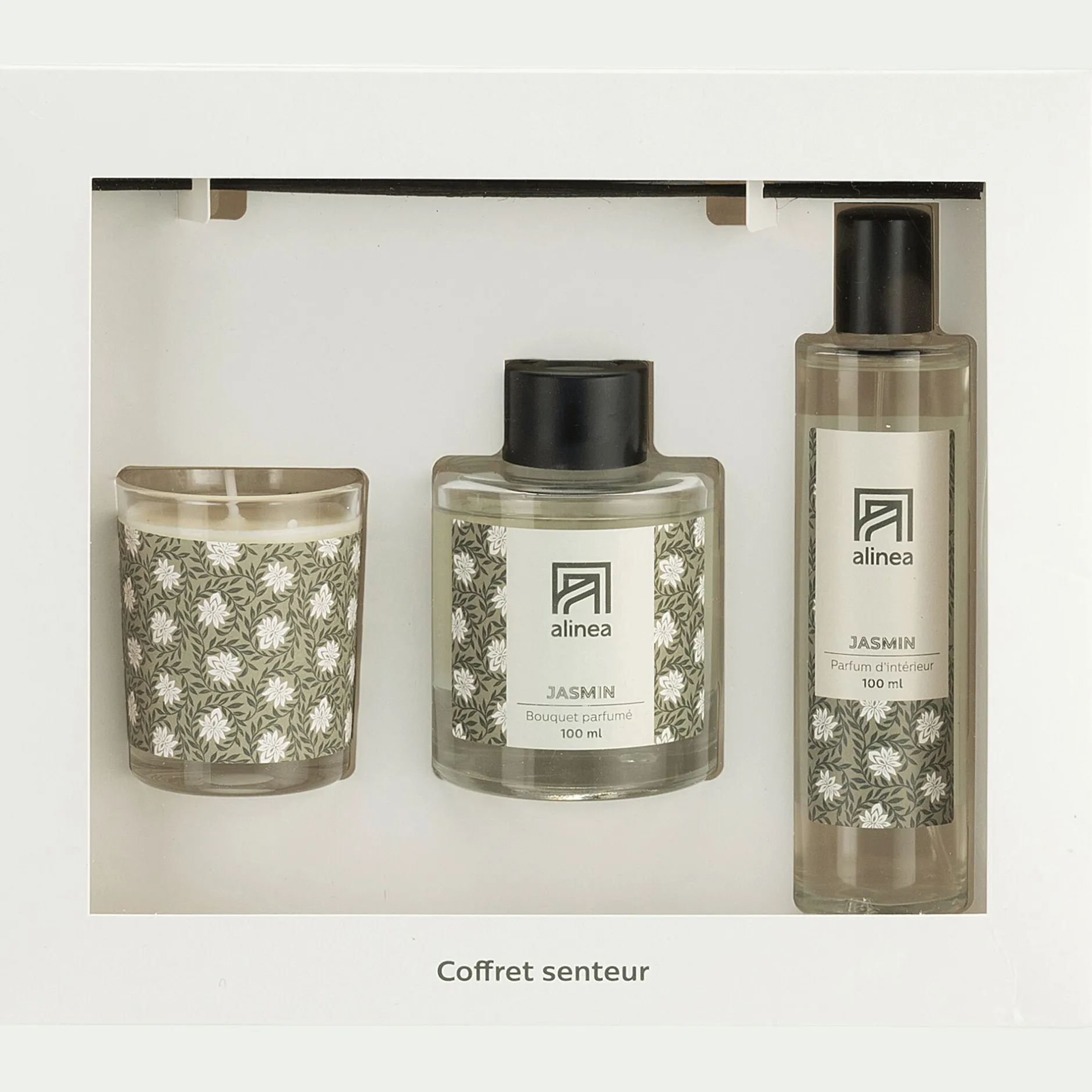 Coffret Parfum D'Ambiance|Parfum D'Ambiance*alinea Coffret 3 pièces senteur Jasmin