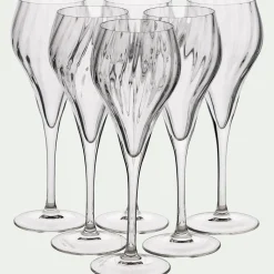 Verre À Pied|Flûte Et Coupe De Champagne*alinea Coffret de 6 flûtes à champagne en cristallin 16cl - Transparent