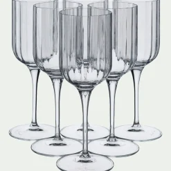 Verre À Vin|Verre À Eau*alinea Coffret de 4 verres à pied tulipe en cristallin 28cl - Transparent