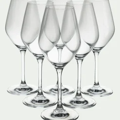 Verre À Pied|Verre À Vin*alinea Coffret de 6 verres à pied en verre 35cl - Transparent