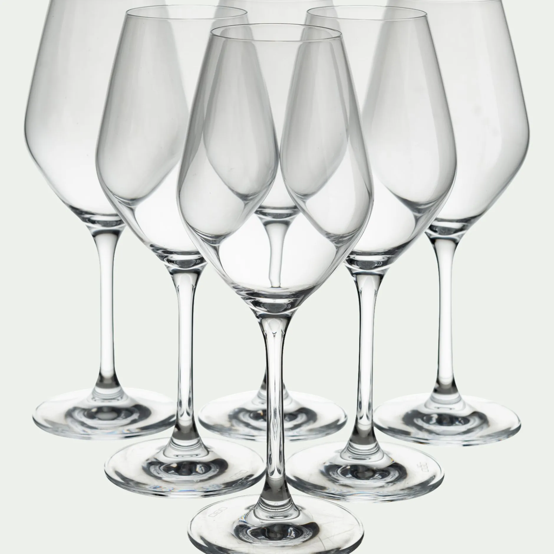 Verre À Pied|Verre À Vin*alinea Coffret de 6 verres à pied en verre 35cl - Transparent