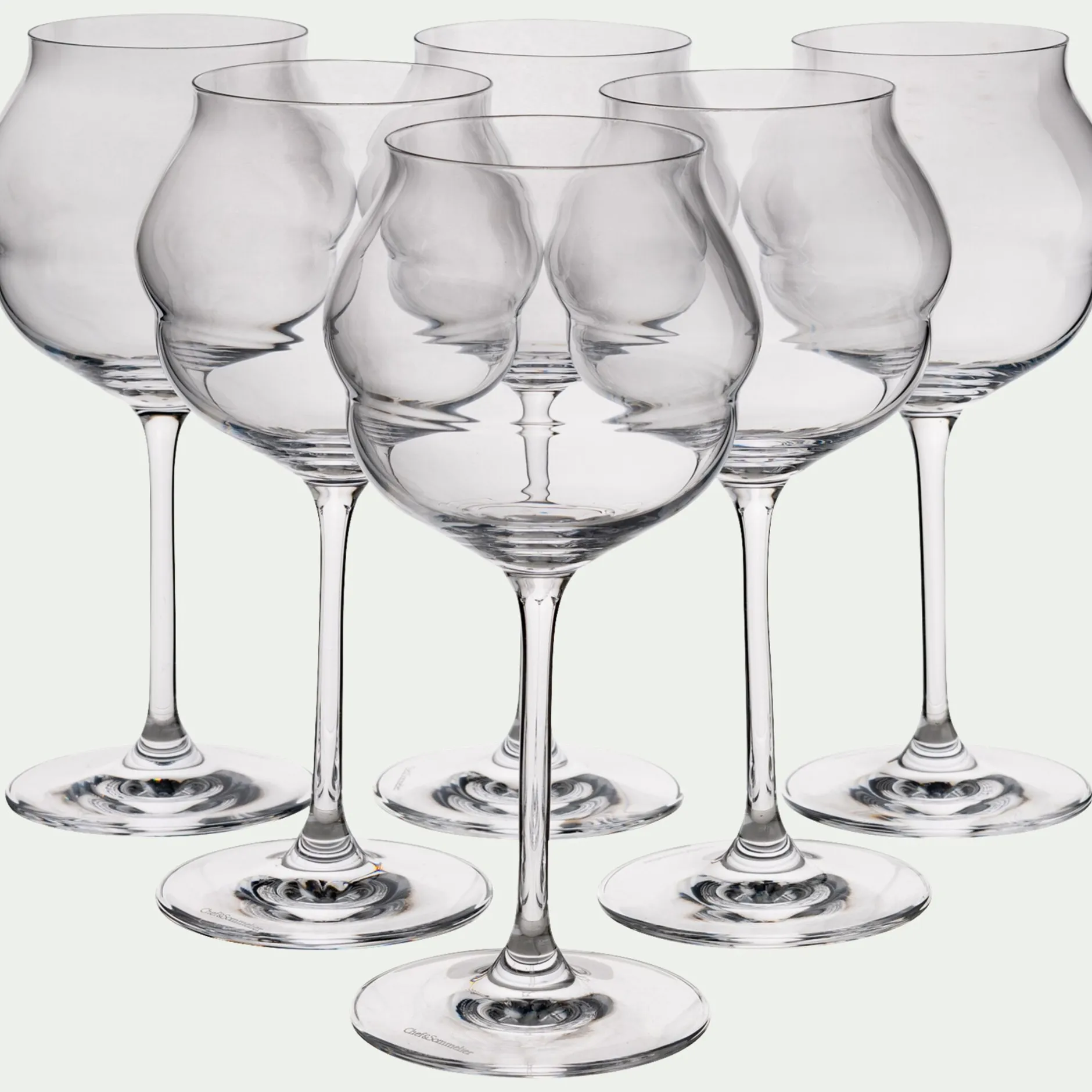 Verre À Pied|Verre À Vin*alinea Coffret de 6 verres à pied en cristallin 40cl - Transparent