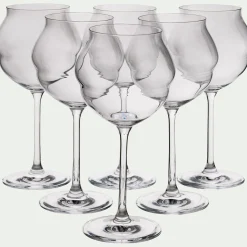Verre À Pied|Verre À Vin*alinea Coffret de 6 verres à pied en cristallin 50cl - Transparent