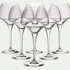 Verre À Pied|Verre À Vin*alinea Coffret de 6 verres à pied en cristallin 55cl - Transparent