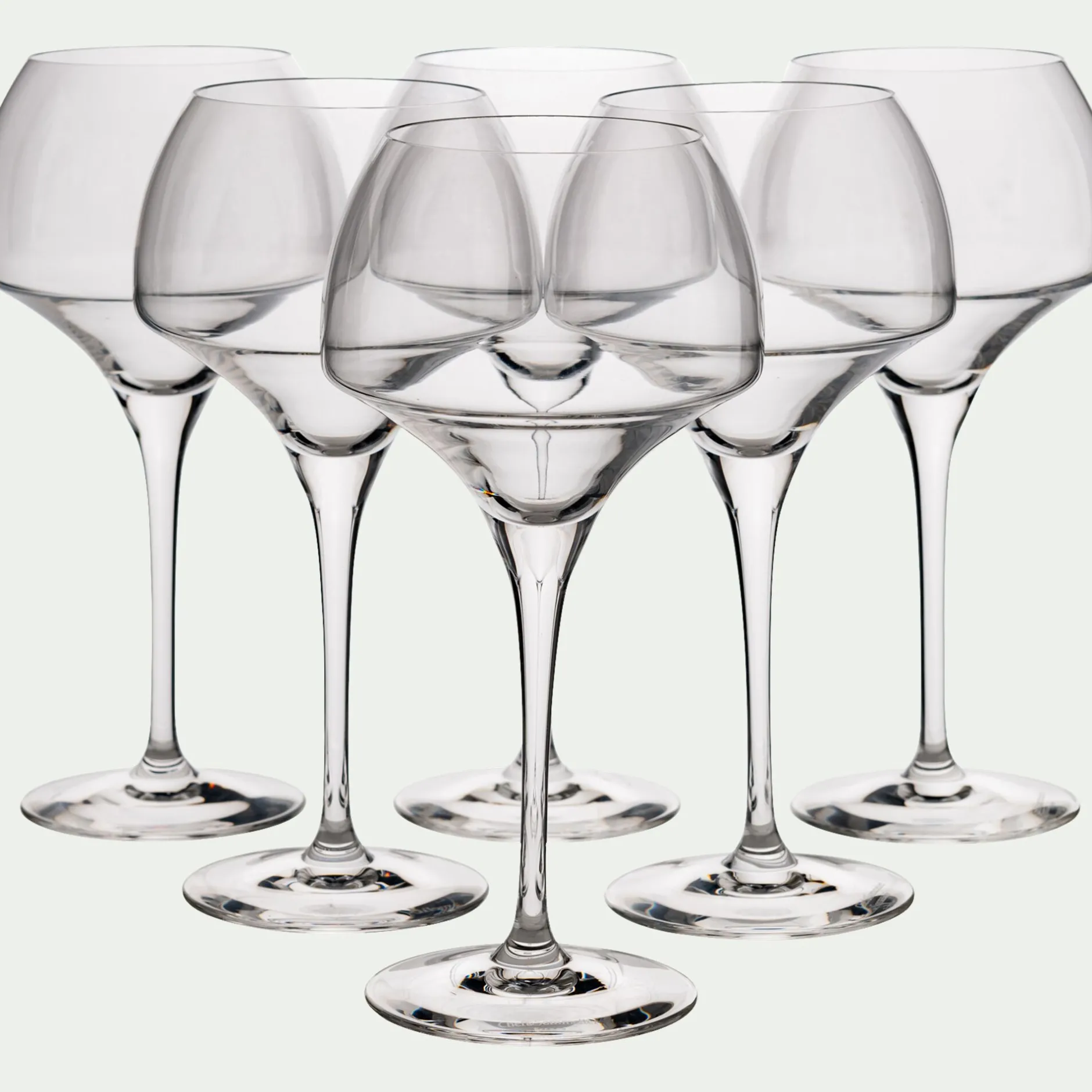 Verre À Pied|Verre À Vin*alinea Coffret de 6 verres à pied en cristallin 55cl - Transparent