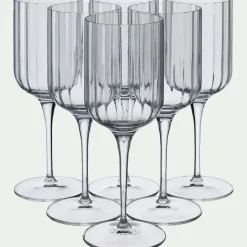 Verre À Pied|Verre À Vin*alinea Coffret de 4 verres à pied en cristallin 40cl - Transparent