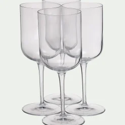 Verre À Pied|Verre À Vin*alinea Coffret de 4 verres à pied en cristallin 40cl - transparent
