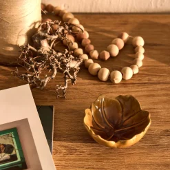 Décoration À Poser*alinea Collier décoratif de perles en terre cuite L50cm - Marron