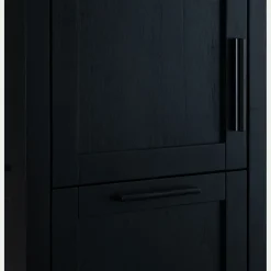 Colonne De Salle De Bain*alinea Colonne de salle de bain en bois de cèdre - H171cm Noir