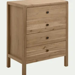 Commode & Chiffonnier*alinea Commode 4 tiroirs en acacia - Bois clair