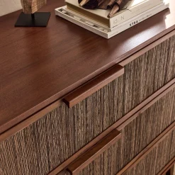 Commode & Chiffonnier*alinea Commode 3 tiroirs en acajou L120cm - Bois foncé