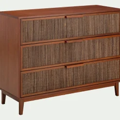 Commode & Chiffonnier*alinea Commode 3 tiroirs en acajou L120cm - Bois foncé
