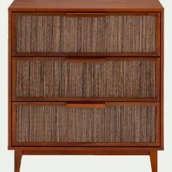 Commode & Chiffonnier*alinea Commode 3 tiroirs en acajou L80cm - Bois foncé