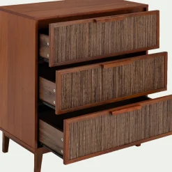 Commode & Chiffonnier*alinea Commode 3 tiroirs en acajou L80cm - Bois foncé