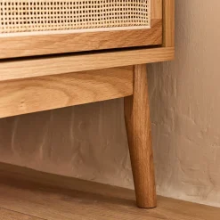 Commode & Chiffonnier*alinea Commode 6 tiroirs en bois et cannage - Bois clair