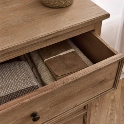 Commode & Chiffonnier*alinea Commode 4 tiroirs en bois d'orme et de pin - Bois clair