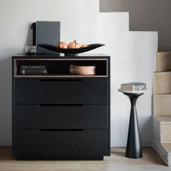 Commode & Chiffonnier*alinea Commode 3 tiroirs en bois - Noir