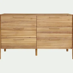 Commode & Chiffonnier*alinea Commode 6 tiroirs en bois d'acacia massif - Bois clair