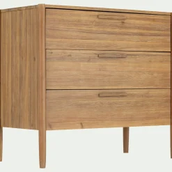 Commode & Chiffonnier*alinea Commode 3 tiroirs en bois d'acacia massif - Bois clair