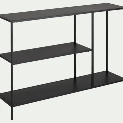 Console*alinea Console 3 plateaux en acier - Noir