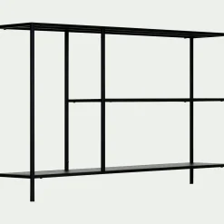 Console*alinea Console 3 plateaux en acier - Noir