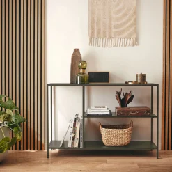 Console*alinea Console 3 plateaux en métal - cèdre Vert