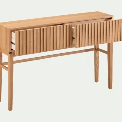 Meuble D'Entrée|Console*alinea Console 2 tiroirs en bois L120xl30xH80cm - naturel Bois clair