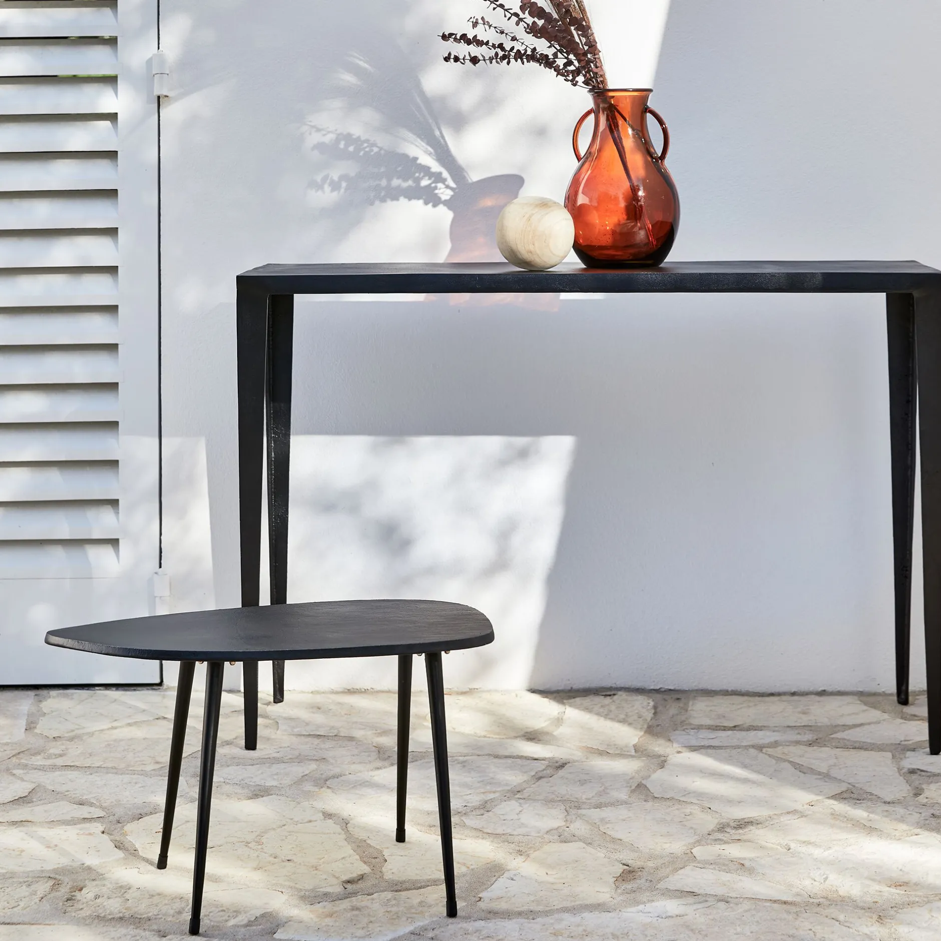 Meuble D'Entrée|Console*alinea Console en aluminium - L121xl39xH82cm Noir
