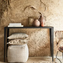 Meuble D'Entrée|Console*alinea Console en aluminium - L121xl39xH82cm Noir