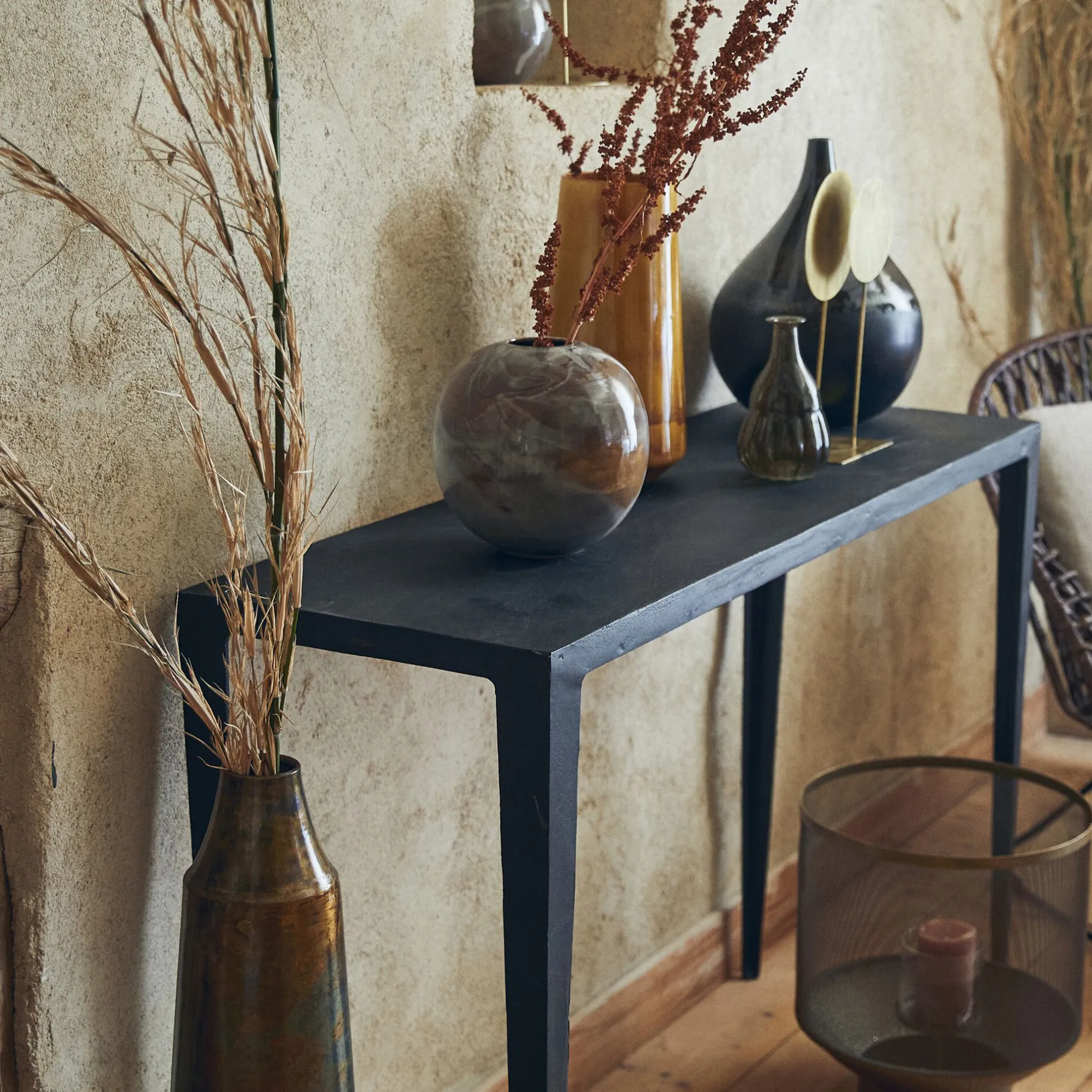 Meuble D'Entrée|Console*alinea Console en aluminium - L121xl39xH82cm Noir