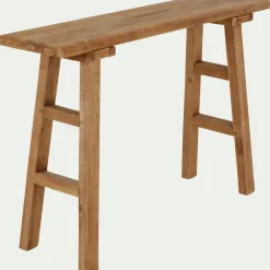 Console|Meuble D'Entrée*alinea Console en bois recyclé - L120xl30xH80cm Bois foncé