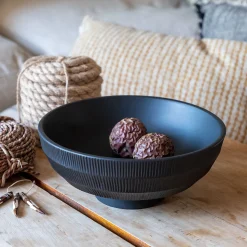 Décoration À Poser*alinea Coupe décorative en bois de manguier D25cm - Noir