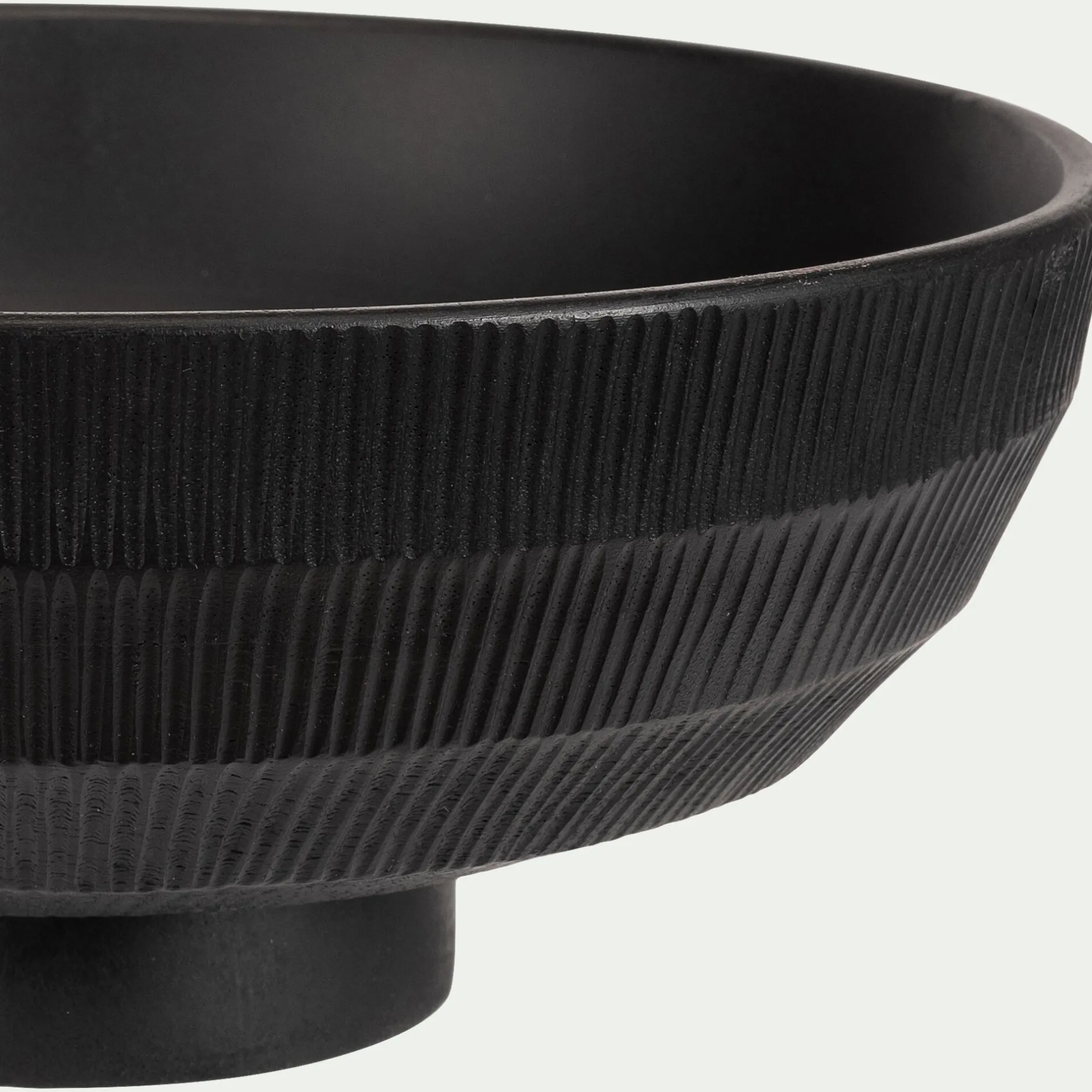 Décoration À Poser*alinea Coupe décorative en bois de manguier D25cm - Noir